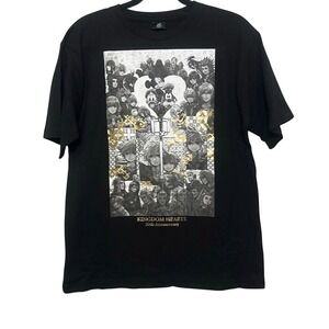 Disney Square Enix Mens Black Kingdom Hearts 20th Anniversary T-Shirt Medium
